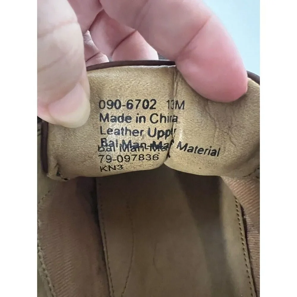 Dockers Brown Leather Oxford Lace Up Shows 13 Oil Resistant Waterproof